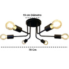 Lustre Luminária Sputnik Aranha 6 Braços Quarto Sala Cozinha
