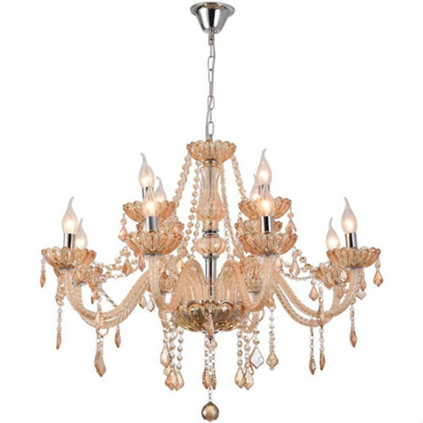 Lustre Maria Tereza Candelabro 12 Braços Champanhe