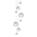 Lustre Mix Cnidário Ac. Cristal Para Pé Direito Alto