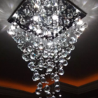 Lustre Moderno Chuva De Cristais Em Promoção Para Sala 80cm B