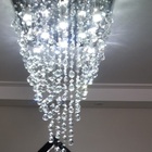 Lustre Moderno Chuva De Cristais Em Promoção Para Sala 80cm B