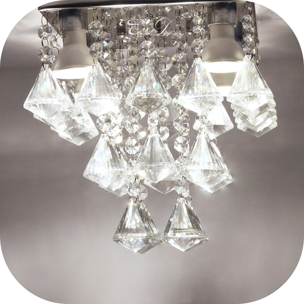 Lustre Moderno Com Peão De Cristal Para Sala De Estar/jantar