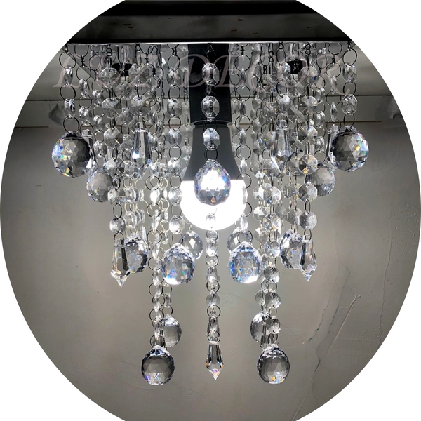 Lustre Moderno De Acrílico Já Vai Montado Com Lâmpada Bf 20cm