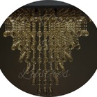 Lustre Moderno Plafon De Cristais K9 Base Inox 70x70 Para Sal