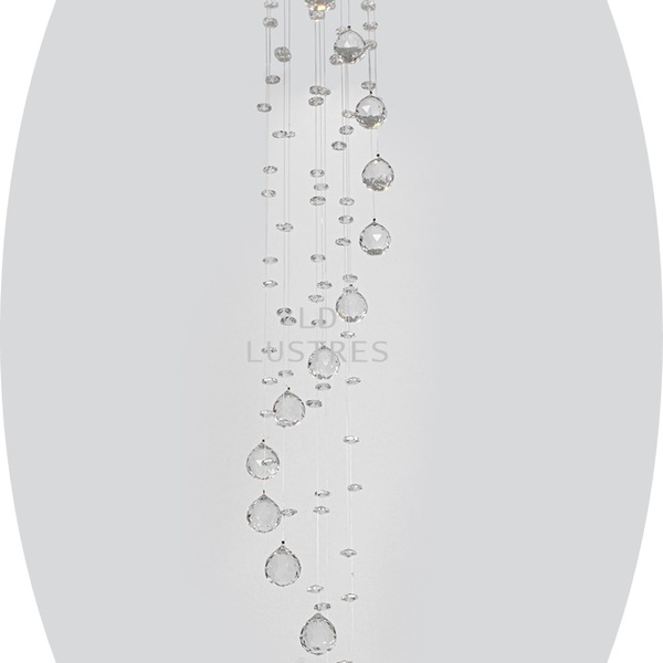 Lustre Para Lavabo Todo Em Cristal Verdadeiro 1,10m Bivolt