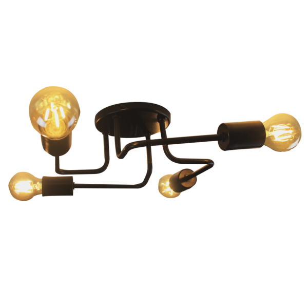 Lustre Para Quarto Sala Cozinha Sputnik 4 Braços