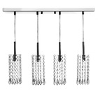 Lustre Para Sala Clearcrillic Quadruplo Cristal Acrílico