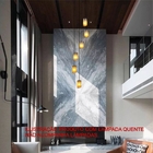 Lustre Para Sala Cúpula Fumê 6 Lâmpadas Pé Direito Alto