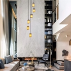 Lustre Para Sala Cúpula Fumê 6 Lâmpadas Pé Direito Alto