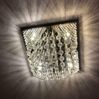 Lustre Para Sala De Cristal Legítimo Com Base De Aço Inox 40x