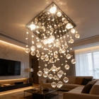 Lustre Para Sala De Cristal Legítimo K9 Base Inox 50 Cm Alt