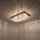 Lustre Para Sala De Cristal Legítimo K9 Base Inox 80x25 Cm