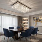 Lustre Para Sala De Cristal Legítimo K9 Base Inox 80x25 Cm