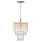 Lustre Para Sala De Cupula Cristal Acrílic Marrycrilic Bege