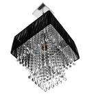 Lustre Para Sala De Cupula Cristal Acrílic Marrycrilic Preto