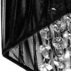 Lustre Para Sala De Cupula Cristal Acrílic Marrycrilic Preto