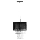 Lustre Para Sala De Cupula Cristal Acrílic Marrycrilic Preto