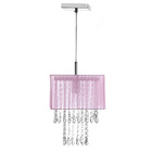Lustre Para Sala De Cupula Cristal Acrílic Marrycrilic Rosa