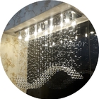 Lustre Para Sala De Jantar Base Inox  Retangular 1mx30cm 80cm