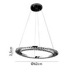 Lustre Para Sala De Jantar Pendente Orbit Rose Gold E Transpa