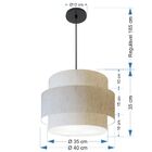Lustre Para Sala De Jantar Vivare Md-4392 Cúpula Em Tecido 40