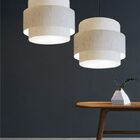 Lustre Para Sala De Jantar Vivare Md-4392 Cúpula Em Tecido 40