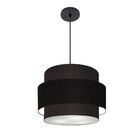 Lustre Para Sala De Jantar Vivare Md-4393 Cúpula Em Tecido 45