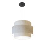 Lustre Para Sala De Jantar Vivare Md-4393 Cúpula Em Tecido 45