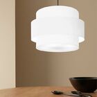 Lustre Para Sala De Jantar Vivare Md-4393 Cúpula Em Tecido 45
