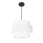 Lustre Para Sala De Jantar Vivare Md-4393 Cúpula Em Tecido 45