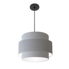 Lustre Para Sala De Jantar Vivare Md-4393 Cúpula Em Tecido 45