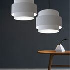 Lustre Para Sala De Jantar Vivare Md-4393 Cúpula Em Tecido 45