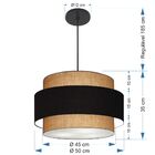 Lustre Para Sala De Jantar Vivare Md-4394 Cúpula Em Tecido 50