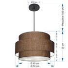 Lustre Para Sala De Jantar Vivare Md-4394 Cúpula Em Tecido 50