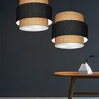 Lustre Para Sala De Jantar Vivare Md-4395 Cúpula Em Tecido 55