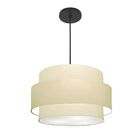 Lustre Para Sala De Jantar Vivare Md-4395 Cúpula Em Tecido 55
