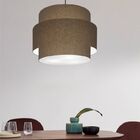 Lustre Para Sala De Jantar Vivare Md-4395 Cúpula Em Tecido 55