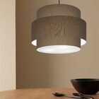 Lustre Para Sala De Jantar Vivare Md-4395 Cúpula Em Tecido 55