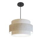 Lustre Para Sala De Jantar Vivare Md-4396 Cúpula Em Tecido 60