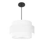 Lustre Para Sala De Jantar Vivare Md-4396 Cúpula Em Tecido 60