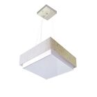 Lustre Para Sala De Jantar Vivare Md-4402 Cúpula Em Tecido 40