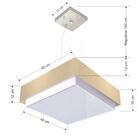 Lustre Para Sala De Jantar Vivare Md-4403 Cúpula Em Tecido 45