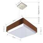 Lustre Para Sala De Jantar Vivare Md-4403 Cúpula Em Tecido 45