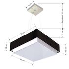 Lustre Para Sala De Jantar Vivare Md-4404 Cúpula Em Tecido 50