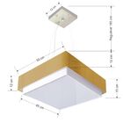 Lustre Para Sala De Jantar Vivare Md-4404 Cúpula Em Tecido 50