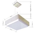 Lustre Para Sala De Jantar Vivare Md-4404 Cúpula Em Tecido 50