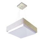 Lustre Para Sala De Jantar Vivare Md-4404 Cúpula Em Tecido 50