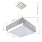 Lustre Para Sala De Jantar Vivare Md-4404 Cúpula Em Tecido 50