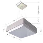 Lustre Para Sala De Jantar Vivare Md-4405 Cúpula Em Tecido 60