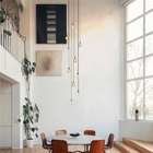 Lustre Para Sala Pratic 10 Lâmpadas Dourado Pé Direito Alto